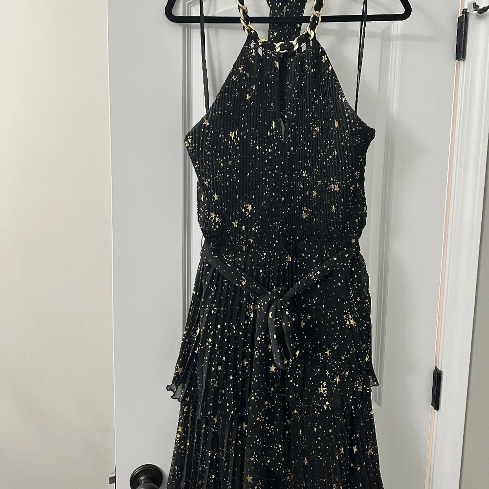 Alex Marie halter gold and black star dress starfall ball dress - Picture 1 of 13